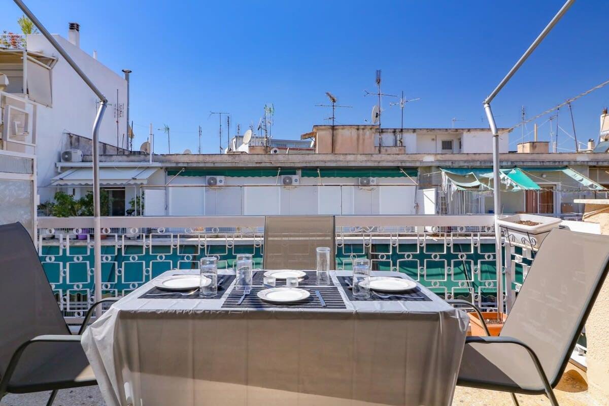 Topfloor Central Apt With Urban Views,3' To Metro Atena Exterior foto